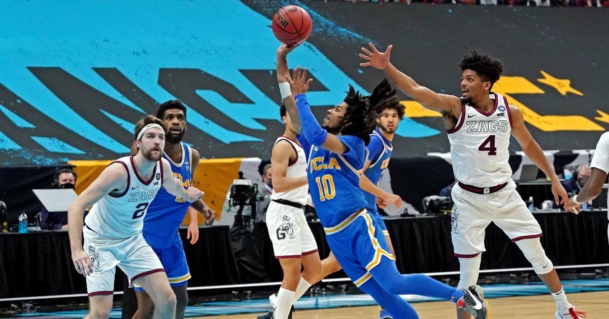 Gonzaga defeated UCLA 93-90 in overtime in the Final Four.